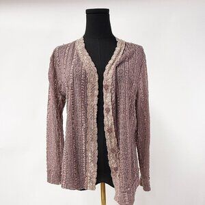 90S STYLE LACE BUTTON UP STYLE CARDIGAN